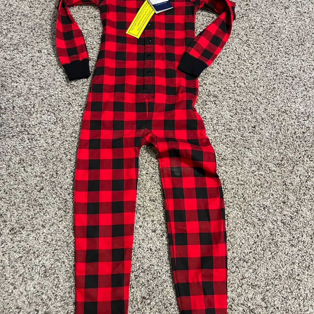 Cozy Kids Checkered Pajama Set - Red and Black